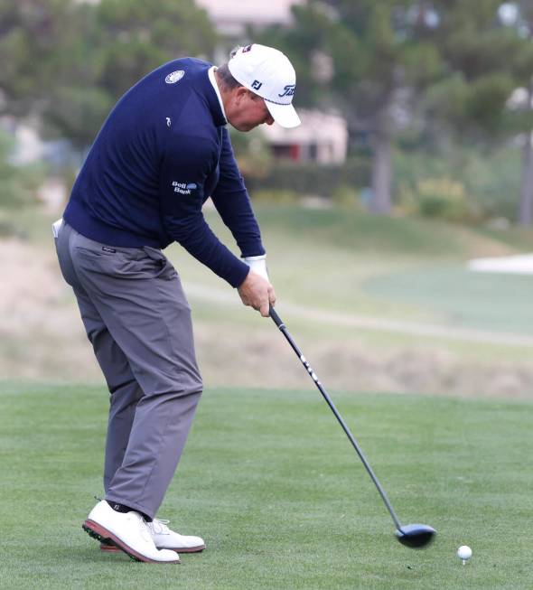 Cam Davis tees of at hole #10 during the second round of the Shriners Children's Open at TPC Su ...