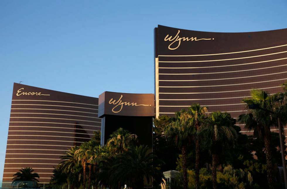 The Wynn Las Vegas and Encore are seen in Las Vegas in this file photo. (AP Photo/John Locher, ...