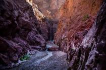 The slot canyon leading to the Arizona Hot Springs along the Colorado River on Dec. 5, 2020. (R ...