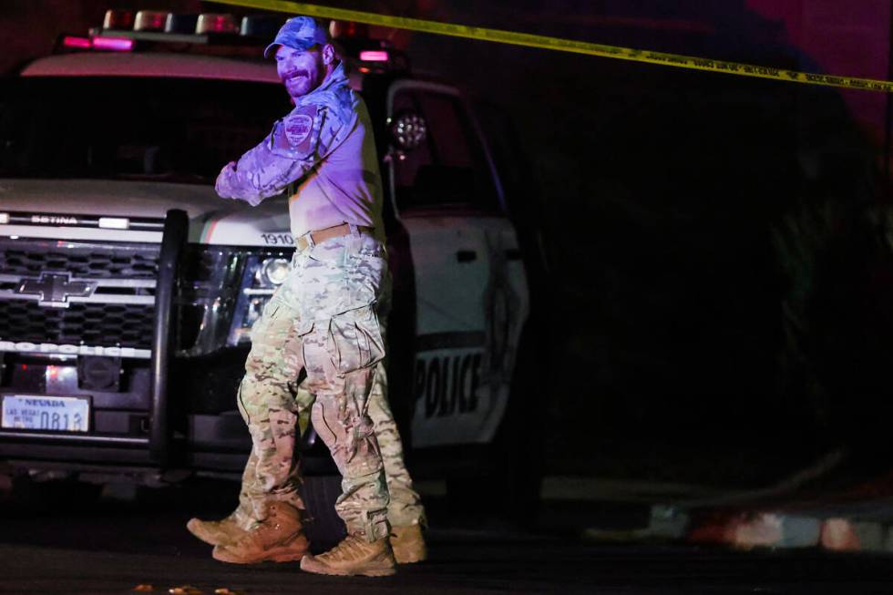 Metropolitan Police Department officers are seen on scene at an officer-involved shooting on So ...