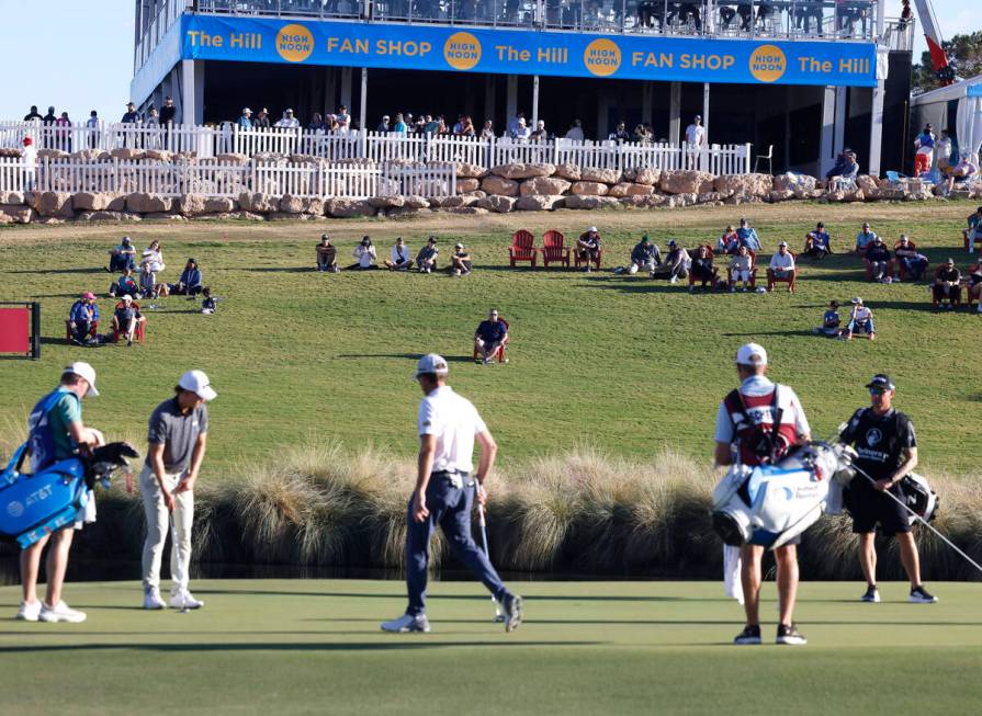 People watch the third day of the Shriners Children's Open at TPC Summerlin, on Saturday, Oct. ...