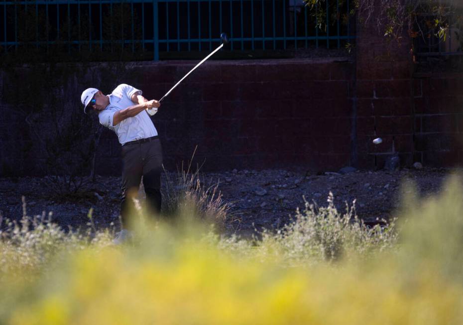 Kurt Kitayama tees off from the 11th hole during the final round of the Shriners Children&#x201 ...