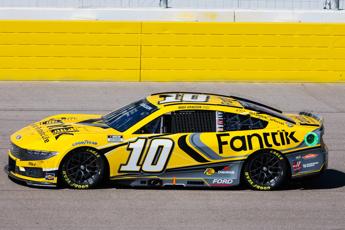 NASCAR driver Noah Gragson races the track during the South Point 400 NASCAR Cup Series race at ...