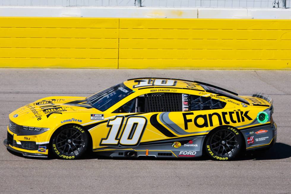 NASCAR driver Noah Gragson races the track during the South Point 400 NASCAR Cup Series race at ...