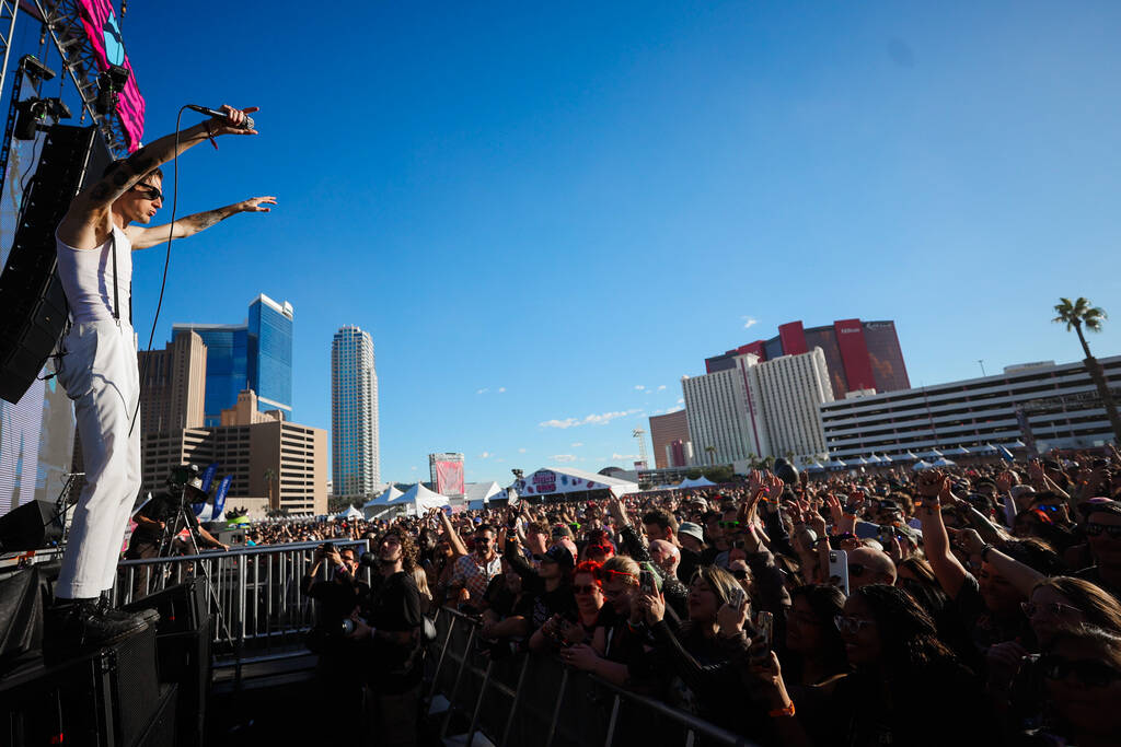 The Maine performs during the When We Were Young music festival at the Las Vegas Festival Groun ...