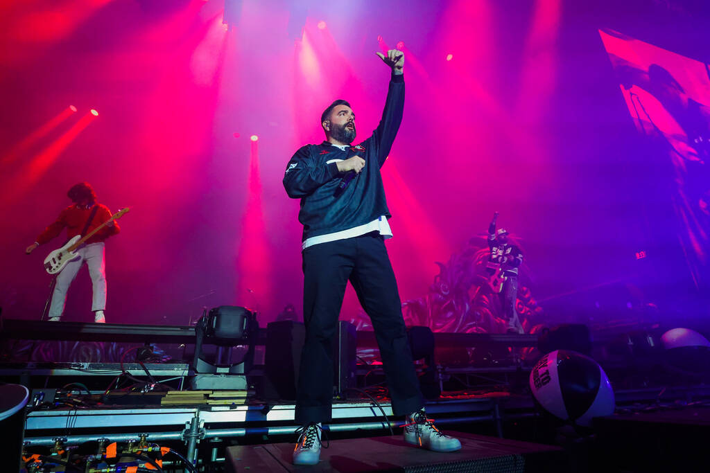 A Day To Remember performs during the When We Were Young music festival at the Las Vegas Festiv ...