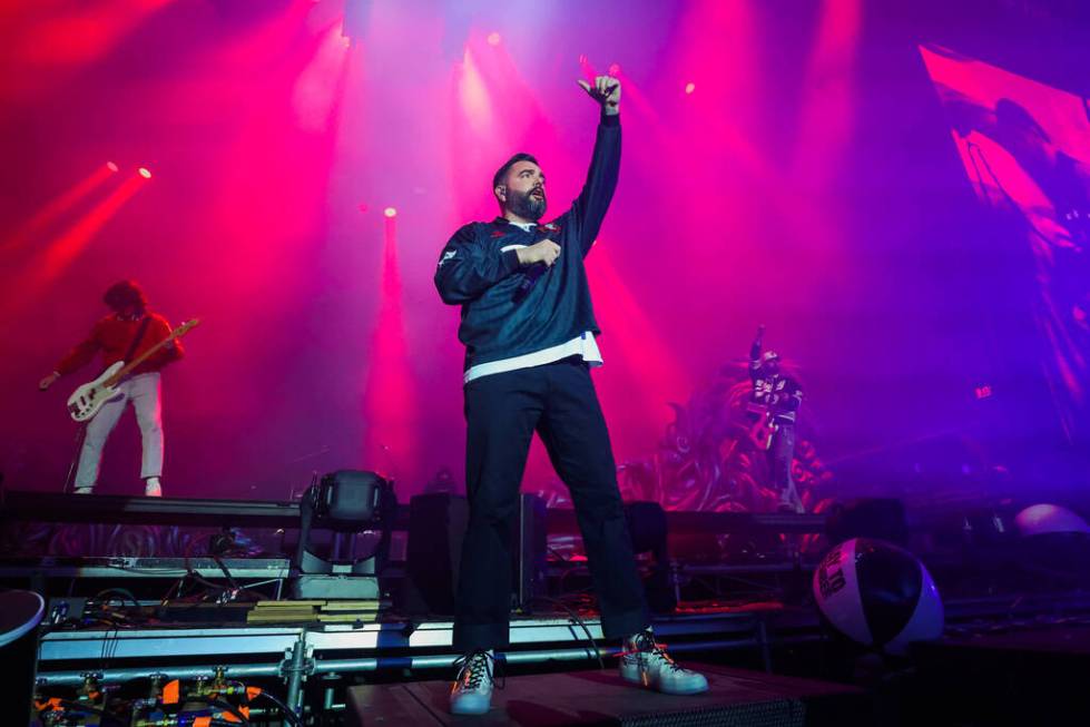 A Day To Remember performs during the When We Were Young music festival at the Las Vegas Festiv ...