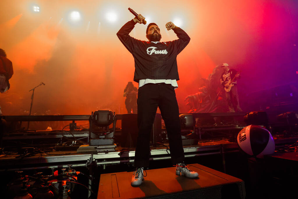 A Day To Remember performs during the When We Were Young music festival at the Las Vegas Festiv ...