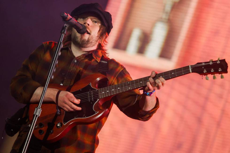 Fall Out Boy performs during the When We Were Young music festival at the Las Vegas Festival Gr ...