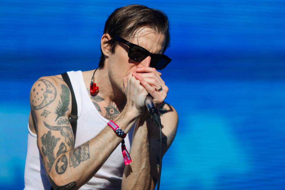 The Maine performs during the When We Were young music festival at the Las Vegas Festival Groun ...