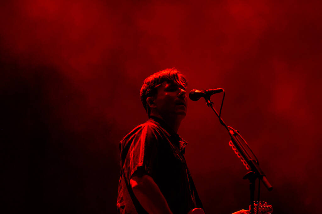 Jimmy Eat World performs during the When We Were Young music festival at the Las Vegas Festival ...