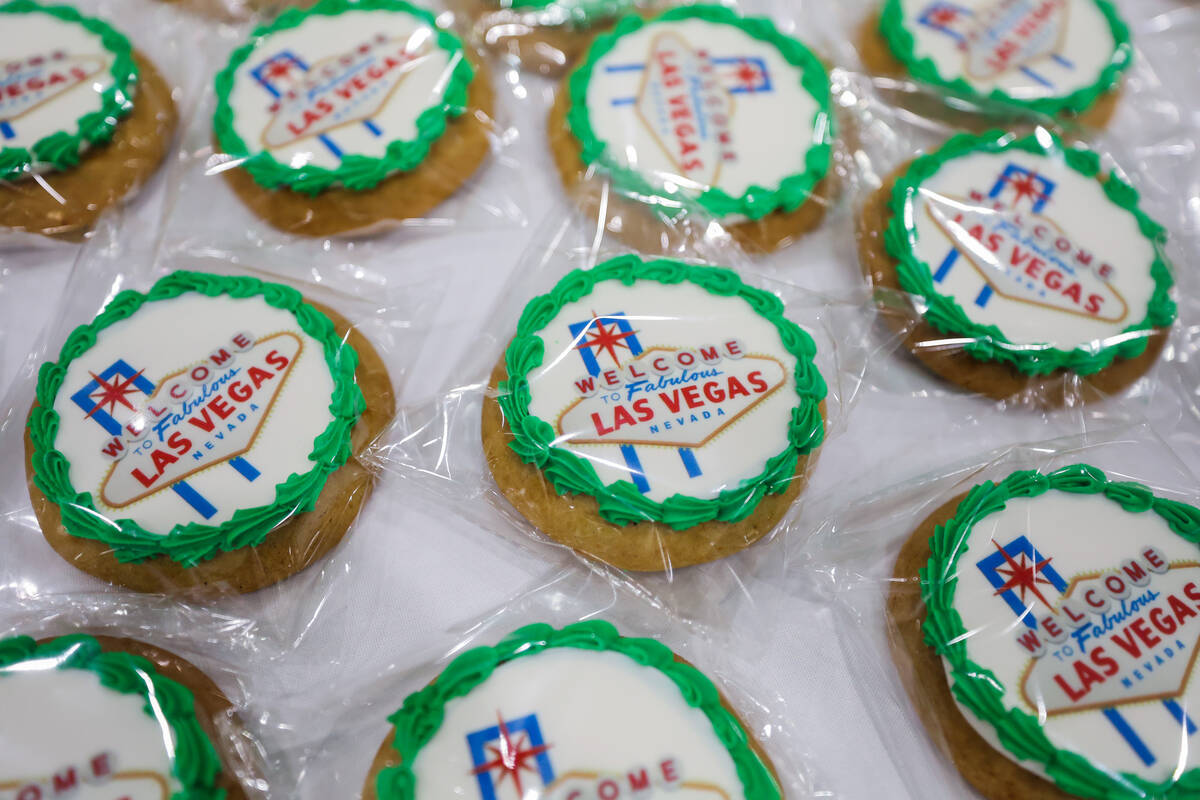 Cookies for passengers on Air Lingus’ first nonstop flight from Dublin to Las Vegas are ...