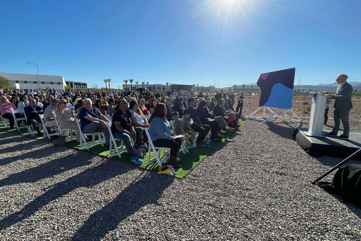 Intermountain Health unveils a sign at the site of the future stand-alone comprehensive childre ...