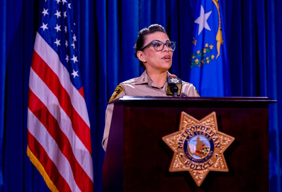 Metropolitan Police Department Assistant Sheriff Yesenia Yatomi speaks about an officer-involve ...