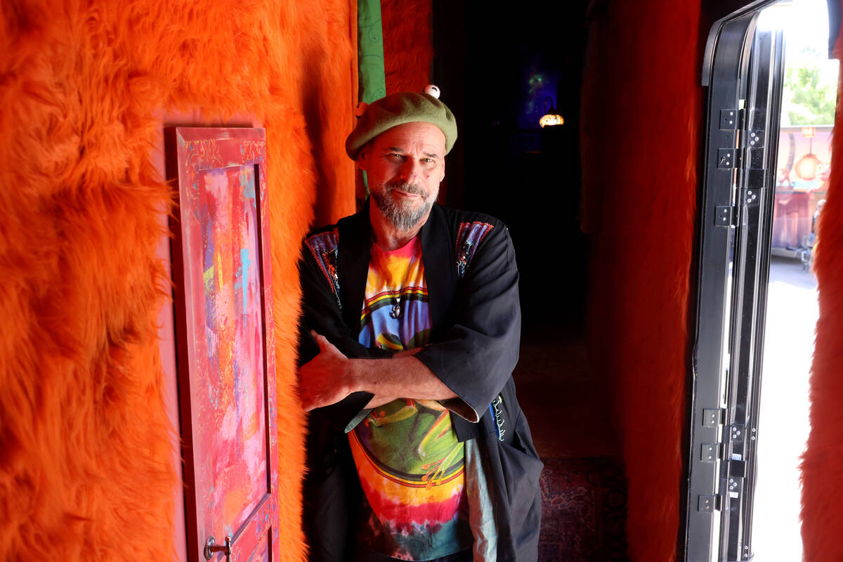 Cirque du Soleil founder Guy Laliberté poses in one of his travel trailers at the Westgate aft ...