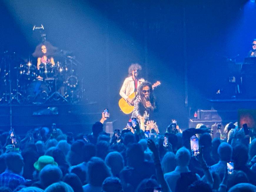 Lenny Kravitz performs in his "Blue Electric Light" production at Dolby Live at Park MGM on Wed ...