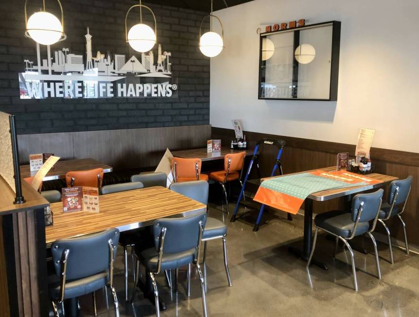 A dining area at Norms, which is opening in late October 2024 on West Charleston Boulevard in L ...