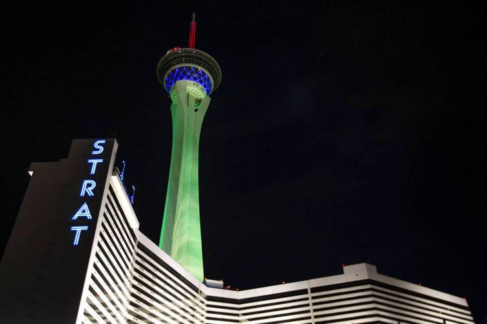 The Strat on Wednesday, March 17, 2021, in Las Vegas. (Las Vegas Review-Journal)