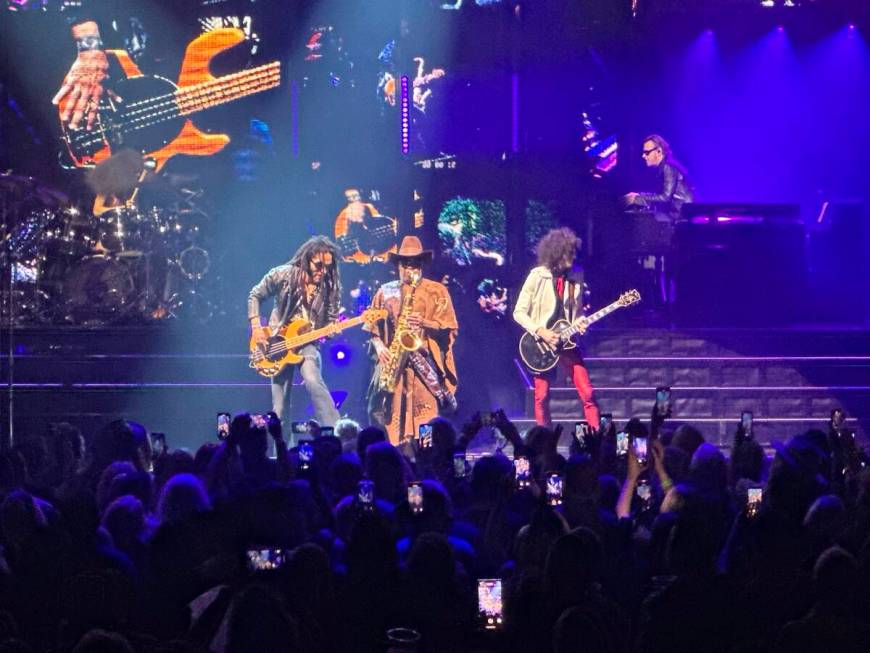 Lenny Kravitz performs in his "Blue Electric Light" production at Dolby Live at Park MGM on Wed ...