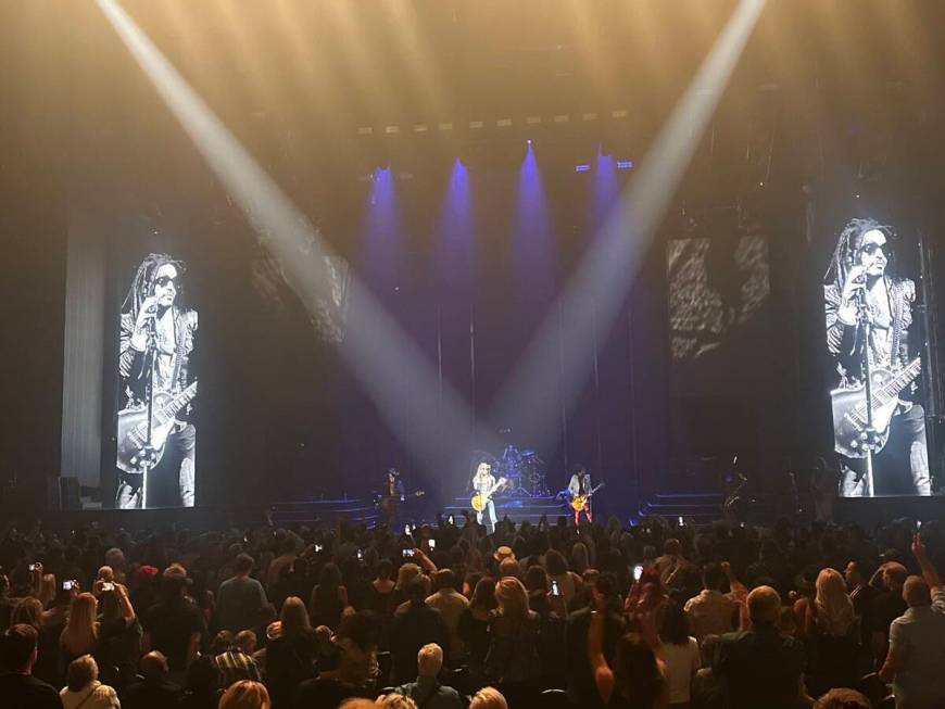 Lenny Kravitz performs in his "Blue Electric Light" production at Dolby Live at Park MGM on Wed ...