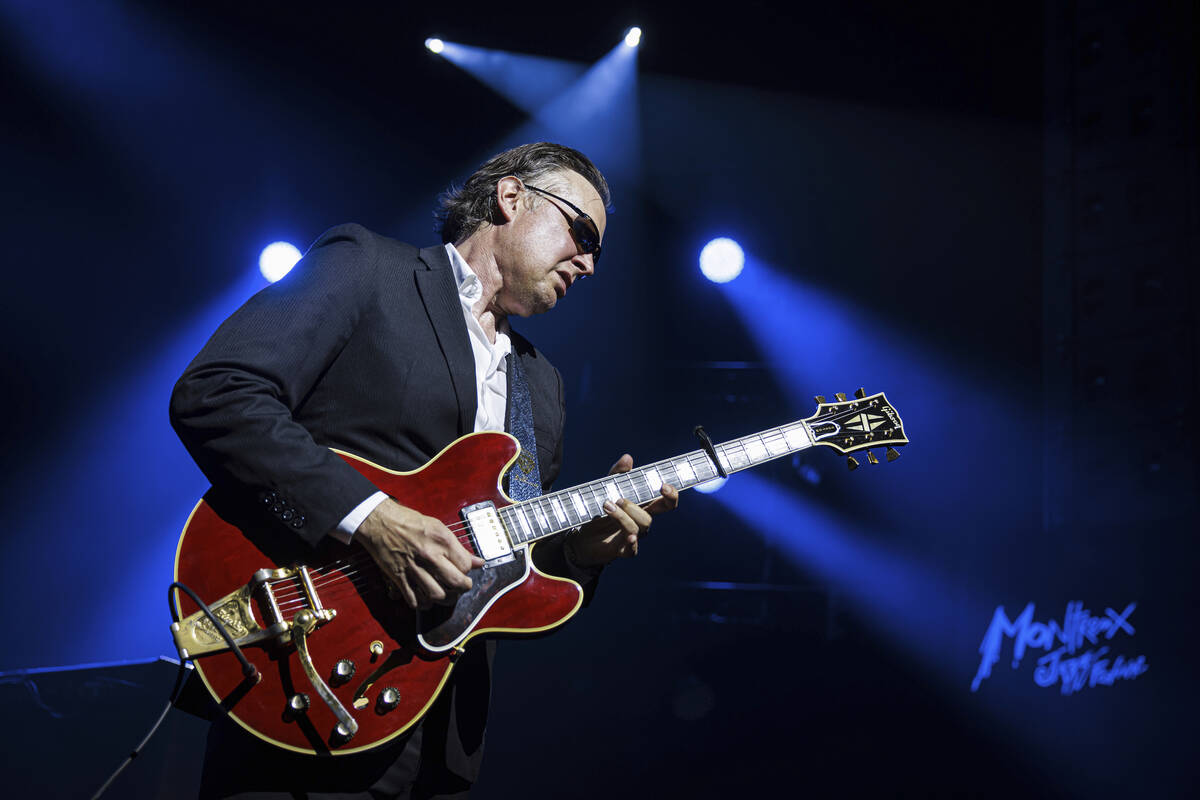 Blues rock guitarist, singer and songwriter Joe Bonamassa from the U.S. performs on the Auditor ...