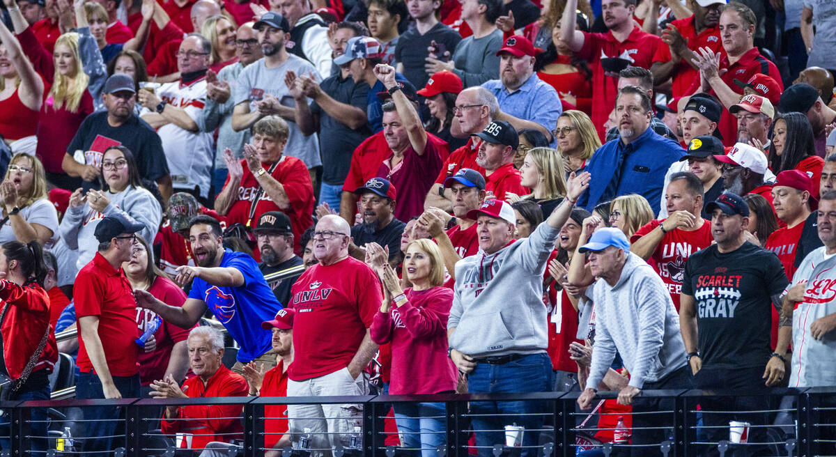 UNLV fans are confused about another penalty call for the Boise State Broncos during the second ...