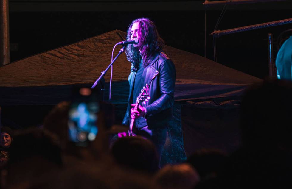 Frankie Sidoris jams at the reopening of Hard Hat Lounge on Industial Road on Friday, Dec. 1, 2 ...