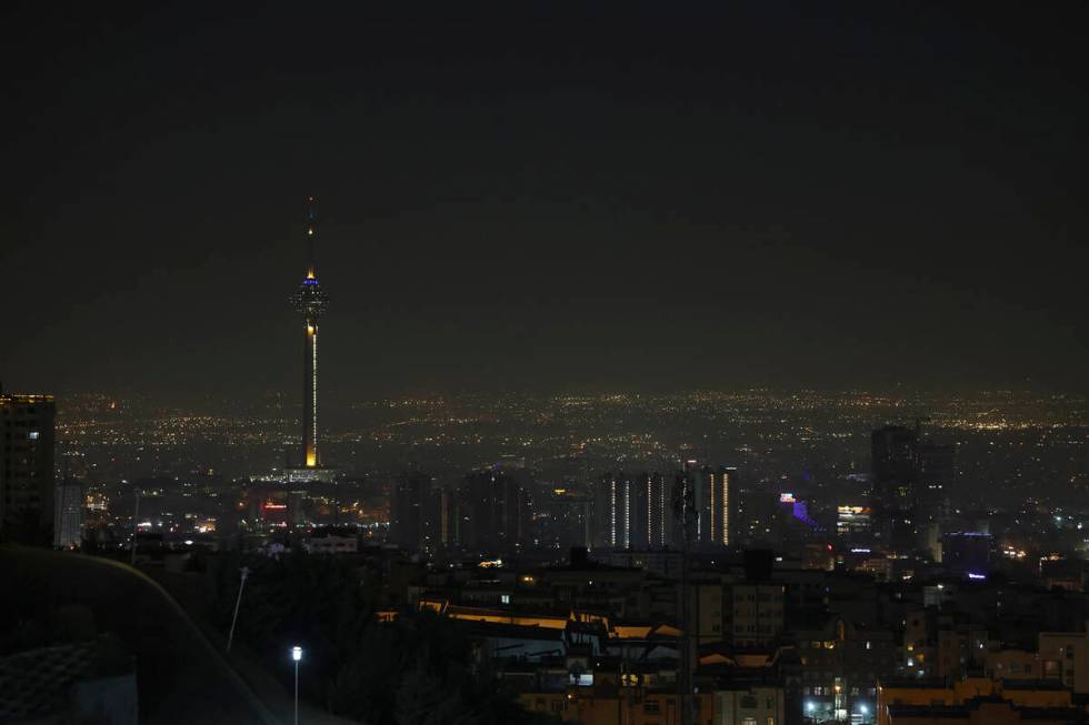 A view of Tehran capital of Iran is seen, early Saturday, Oct. 26, 2024. (AP Photo/Vahid Salemi)