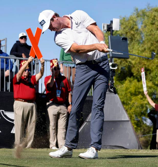 Harris English tees off on the 1st during the third round of the Shriners Children's Open at TP ...