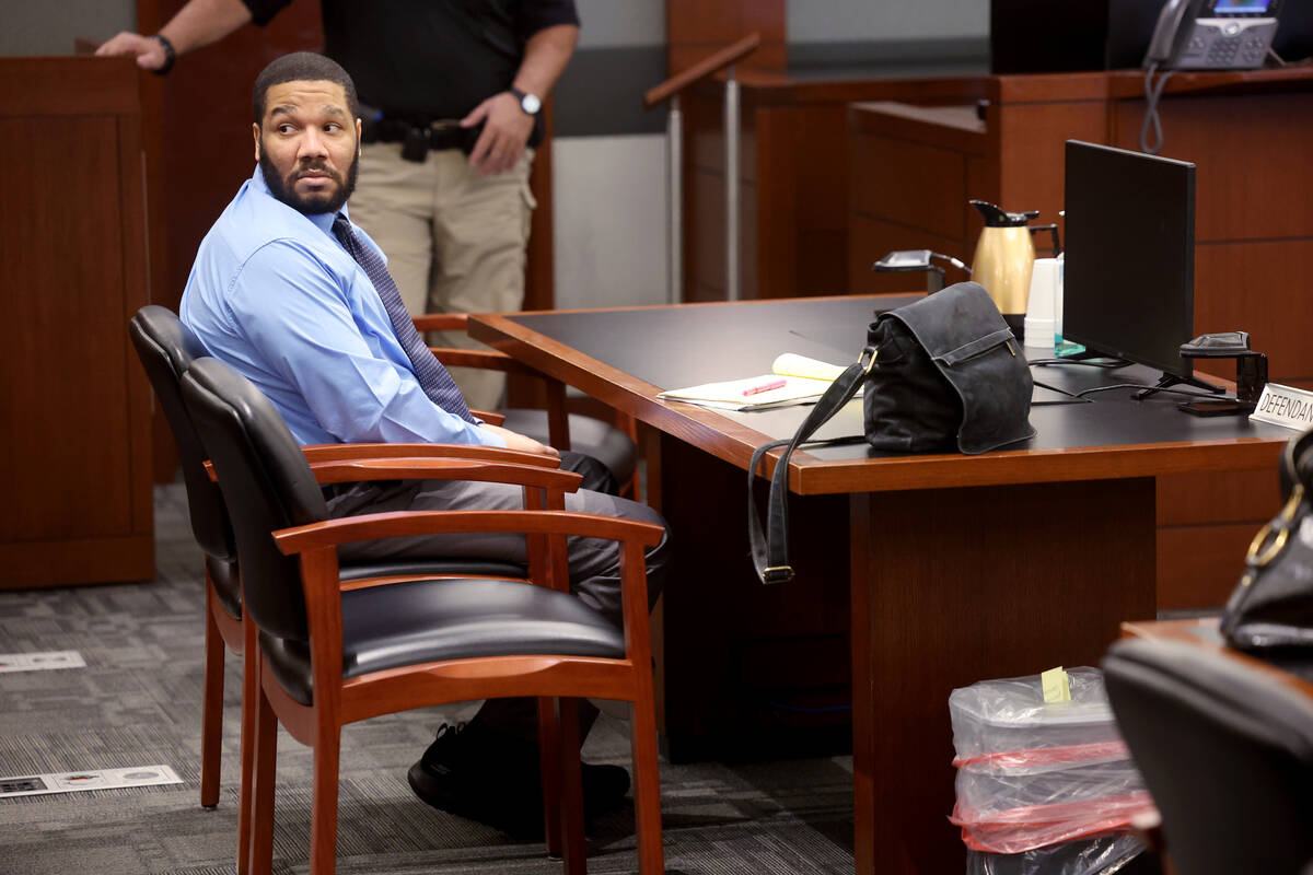 Julius Trotter waits in the courtroom for the verdict in his murder case at the Regional Justic ...