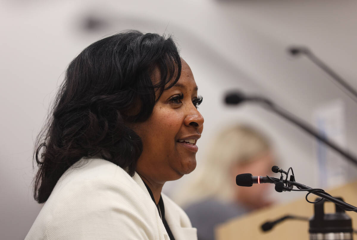 Nakia Jackson-Hale, a candidate for the Clark County School Board’s vacant trustee posit ...