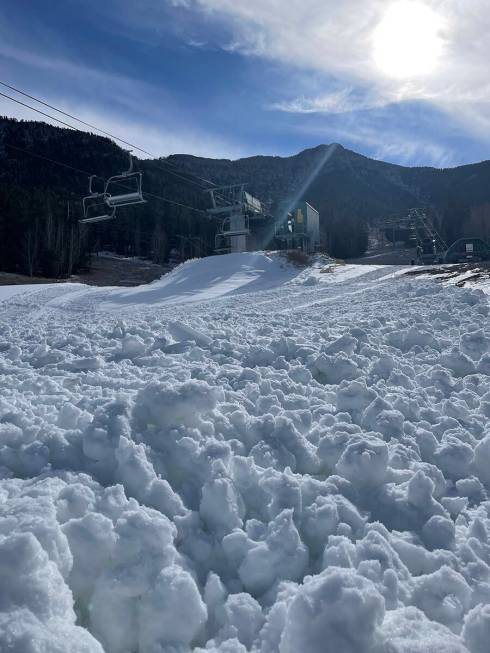 An early cold snap and several days of snowmaking will allow Lee Canyon to open for the winter ...