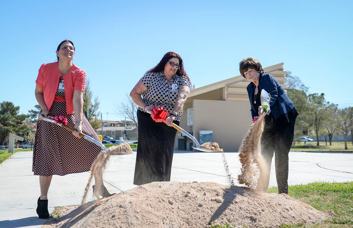 City Council employee Kimberly Reid, left, City Engineer Shelly Hayden and Mayor Pro Tem Lois T ...