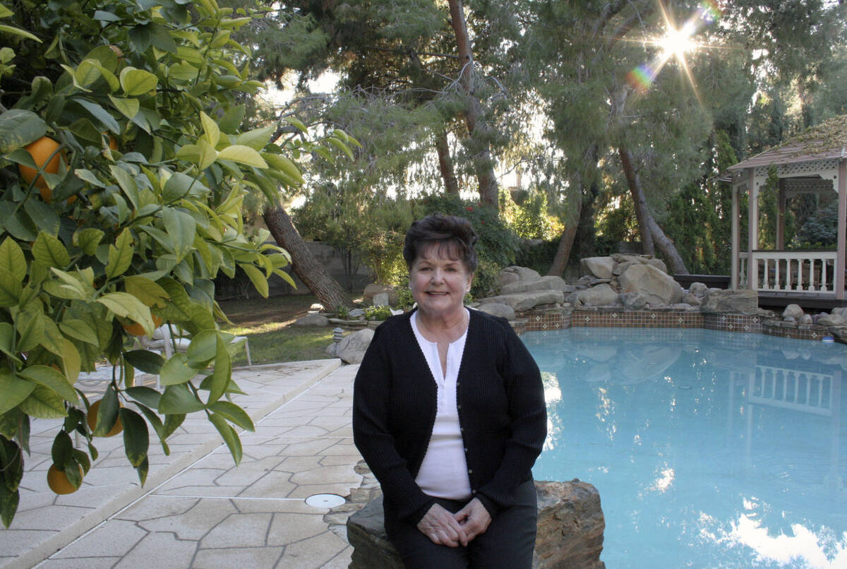 Lois Tarkanian pictured in her back yard in 2005. (Shelly Donahue)