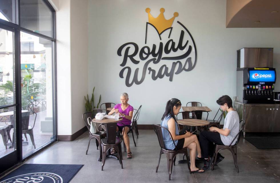 Customers dine at Royal Wraps, Friday, Oct. 11, 2024, in Henderson. (Daniel Jacobi II/Las Vegas ...