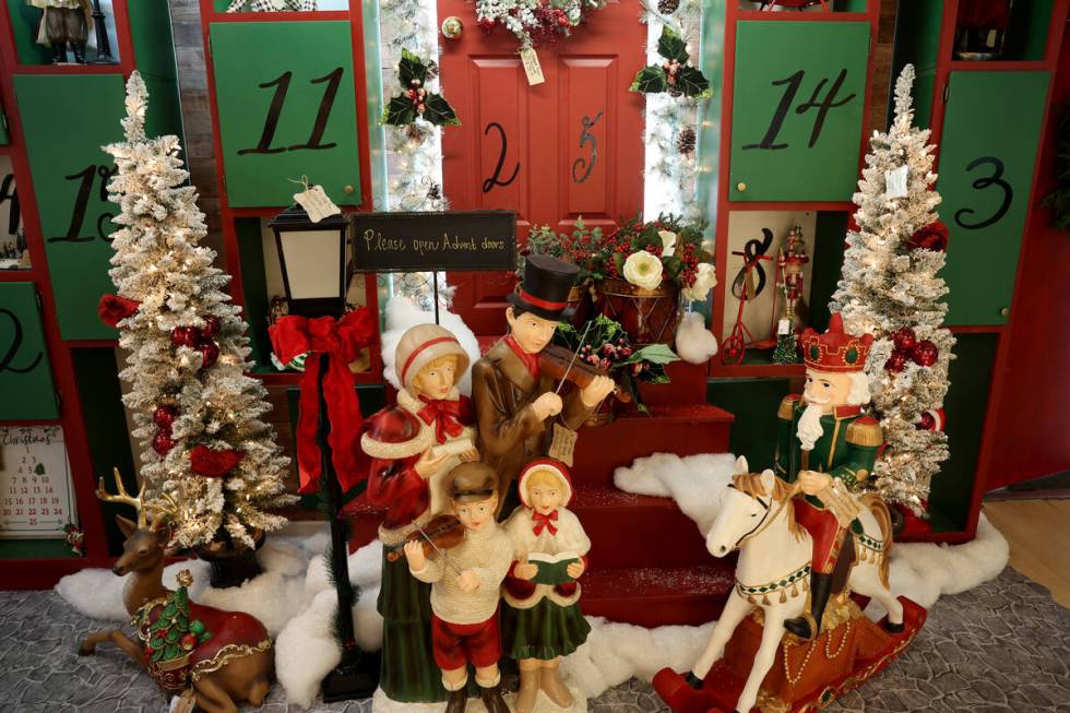 Christmas decorations are set up for sale at Ralph Jones Display at 2576 E. Charleston Blvd. in ...