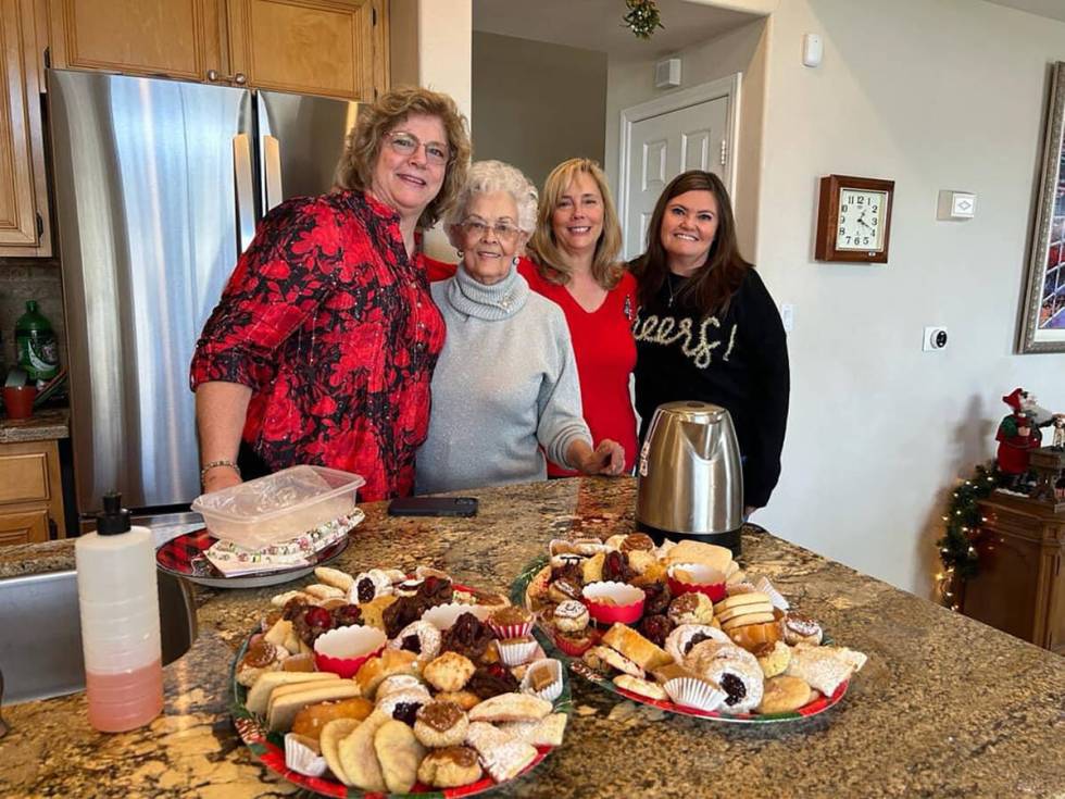 Debbie Sands, from left, Evie Schild Hart, Sharon Willis and Cindy Orban are shown with batches ...