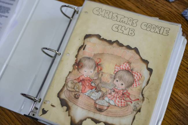 Evie Schild Hart’s binder contains the recipes, some of which she’s had to track down, for ...