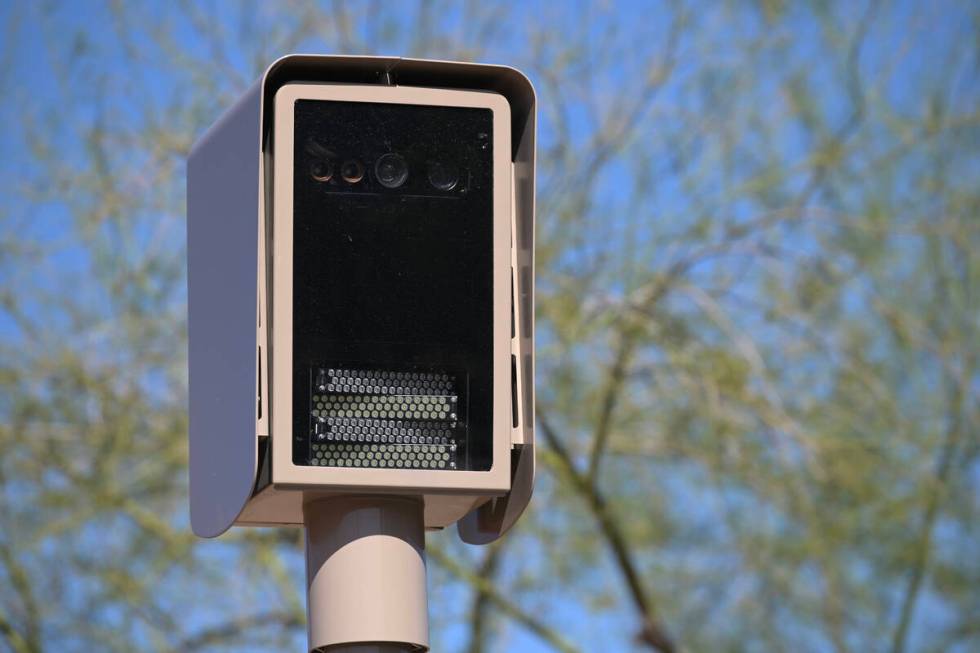 A red light camera is seen at Tatum Boulevard and McDonald Drive in Paradise Valley, Arizona Mo ...