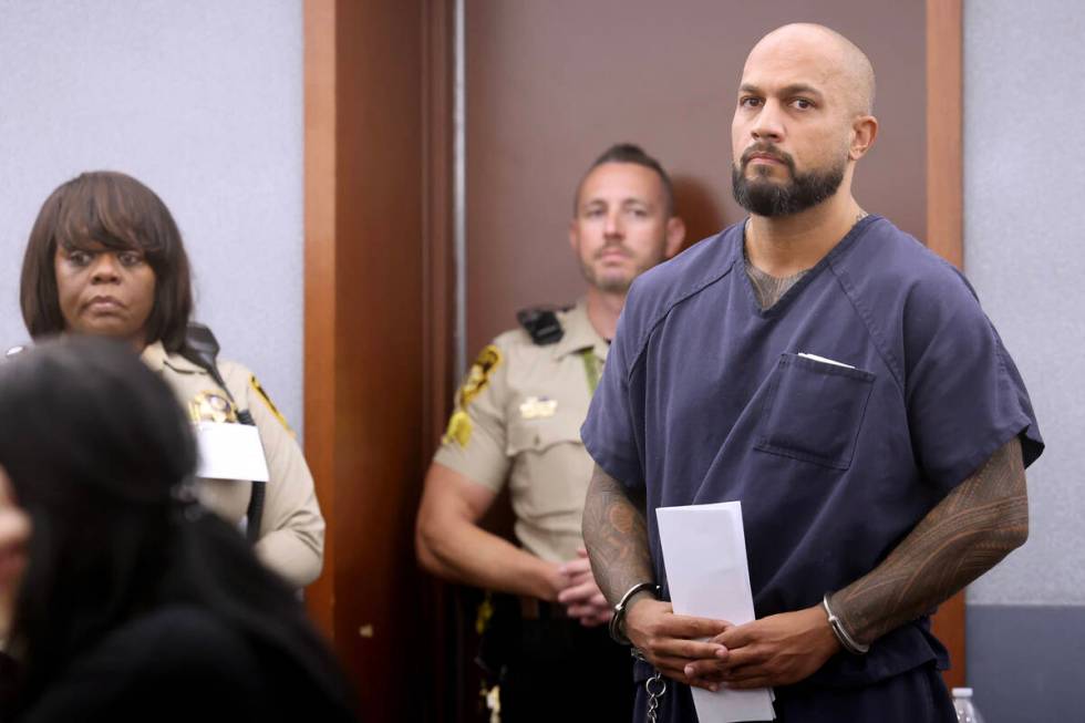 Metropolitan Police Department Sgt. Kevin Menon appears in court at the Regional Justice Center ...