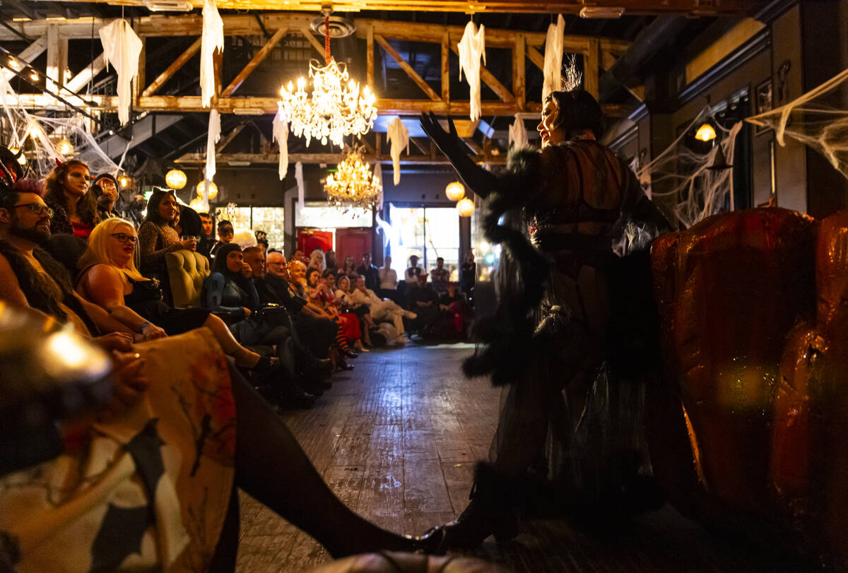 Mollie De Menthe performs during the Cauldron Noir burlesque and variety show at Commonwealth o ...