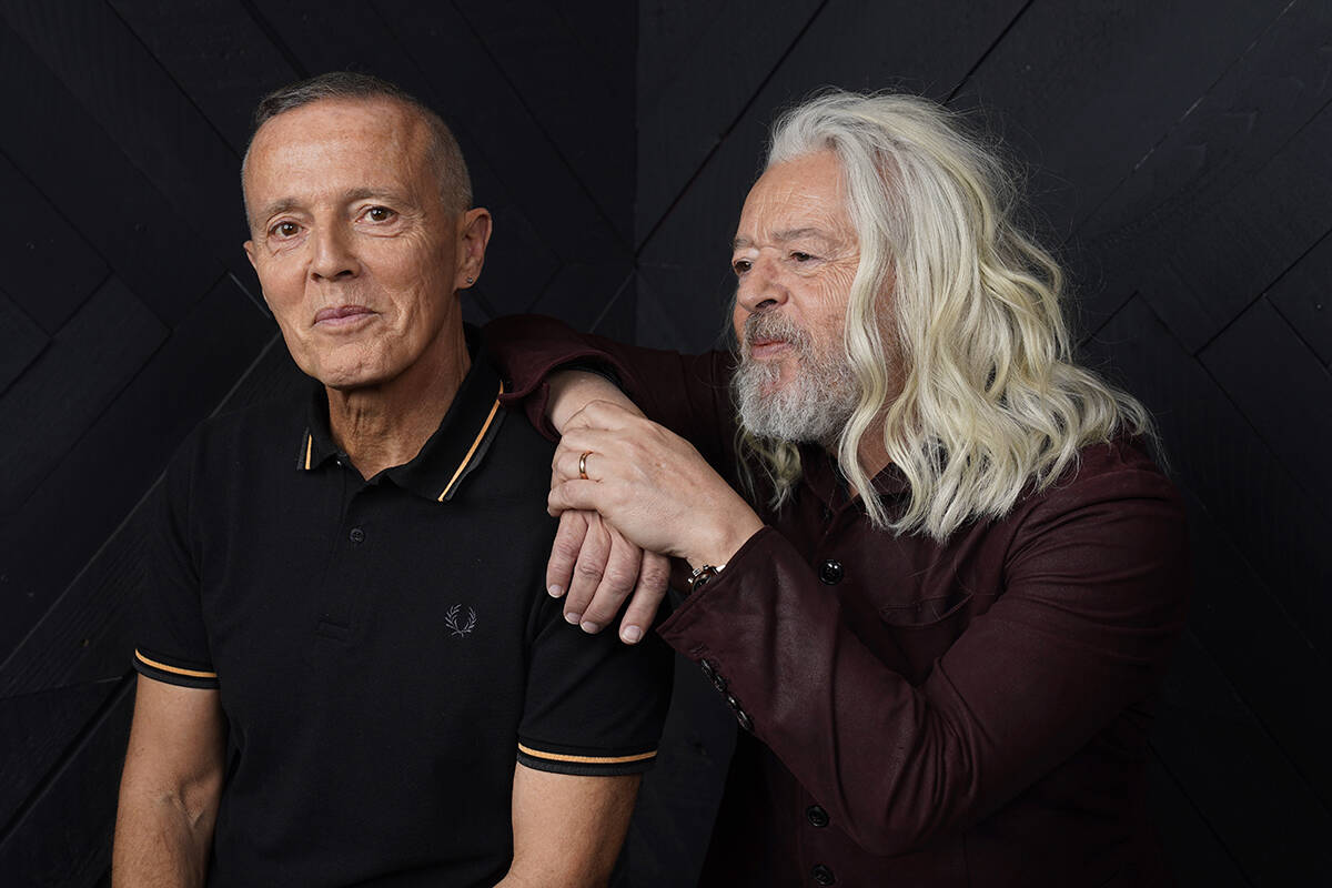 FILE - Curt Smith, left, and Roland Orzabal, of the band Tears For Fears, pose for a portrait i ...