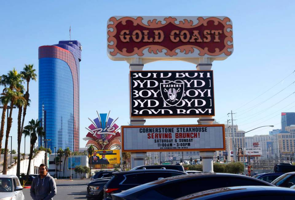 Gold Coast hotel-casino is seen, on Friday, Nov. 1, 2024, in Las Vegas. (Bizuayehu Tesfaye/Las ...