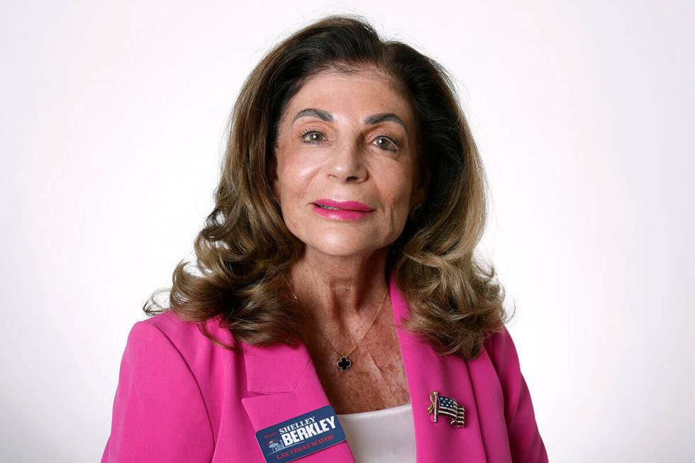 Shelley Berkley, former US representative and the 2024 Las Vegas mayoral candidate, poses for a ...