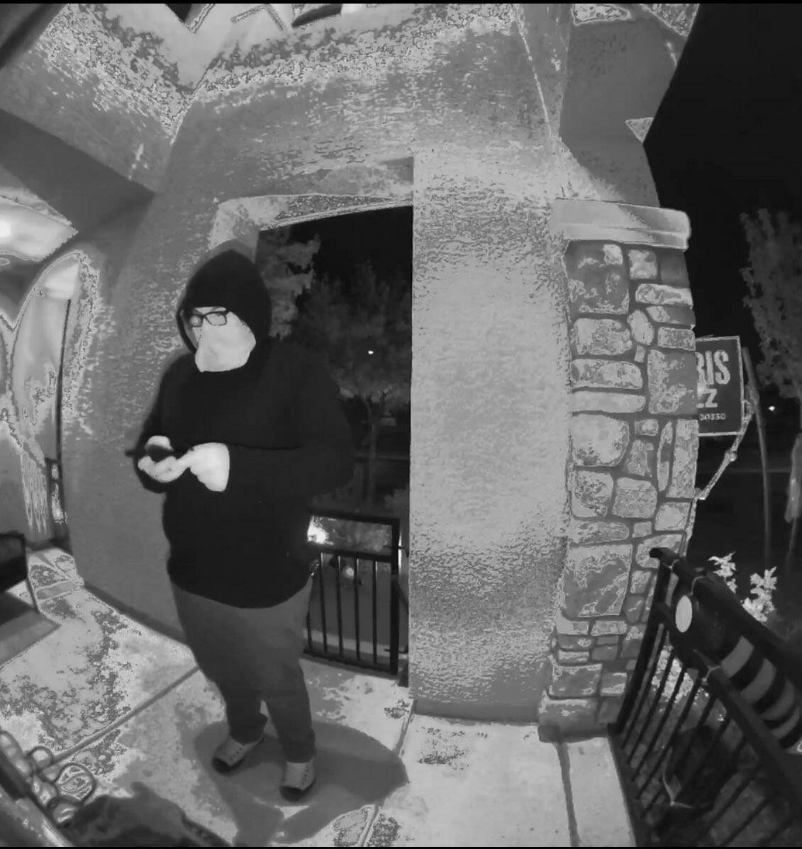 Inspirada homeowner Jason Phelps's doorbell camera caught a vandalism suspect about 4:20 a.m. T ...