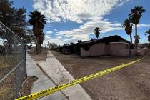 The Clark County Fire Department responded to a house fire at 9457 South Las Vegas Blvd. on Sat ...