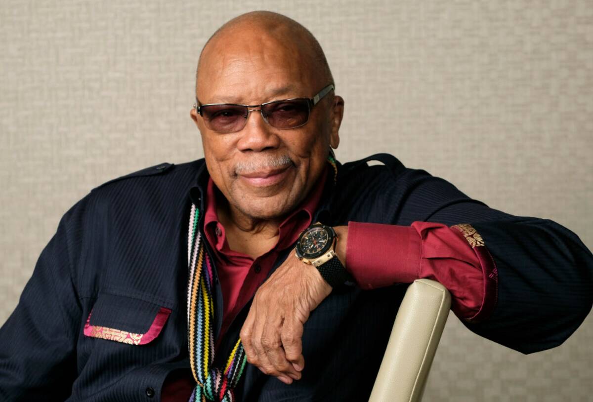 Music producer Quincy Jones poses for a portrait to promote his documentary "Quincy" during the ...