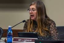 Chairwoman Amy Carvalho ran for re-election in District 12. (L.E. Baskow/Las Vegas Review-Journ ...