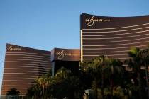 The Wynn Las Vegas and Encore are seen in Las Vegas in this file photo. (AP Photo/John Locher, ...