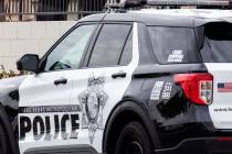 A Las Vegas police vehicle is seen in this Review-Journal file photo. (Bizuayehu Tesfaye/Las Ve ...